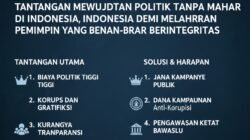 Tantangan Mewujudkan Politik Tanpa Mahar di Indonesia Demi Melahirkan Pemimpin yang Benar-Benar Berintegritas